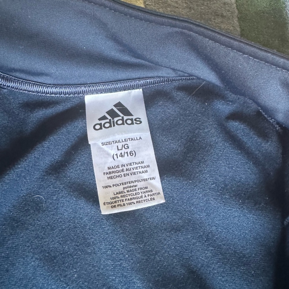Adidas Dark Blue Sports Jacket - size 14/16 - Picture 2 of 4